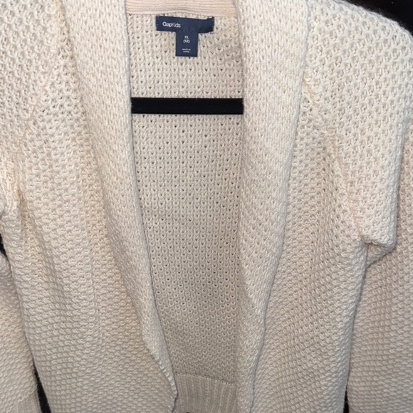 GAP kids big Girl size 12/XL Off-White Knit Cardigan - Picture 5 of 5
